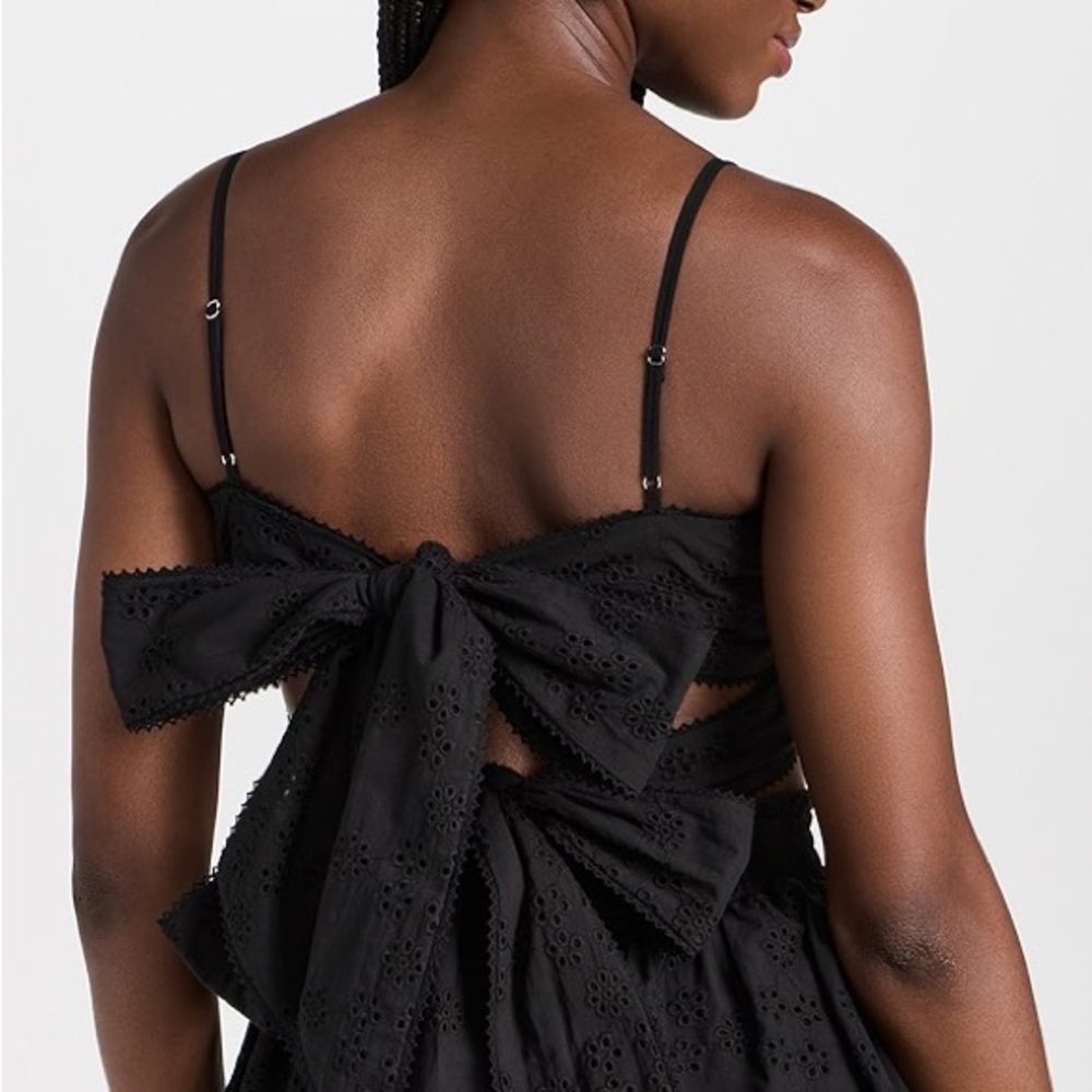 NWT Hill House Eyelet Celine Top Black Size S